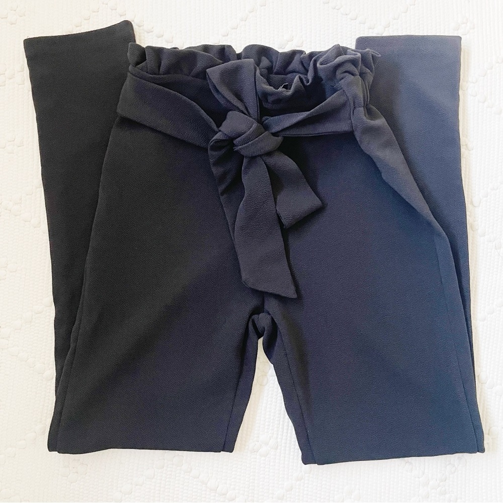 Black Paperbag Pants